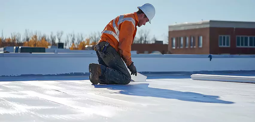 Flat Roof Drain Installation in Highland Park