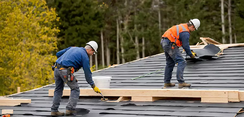 Garage Felt Roof Replacement in Highland Park