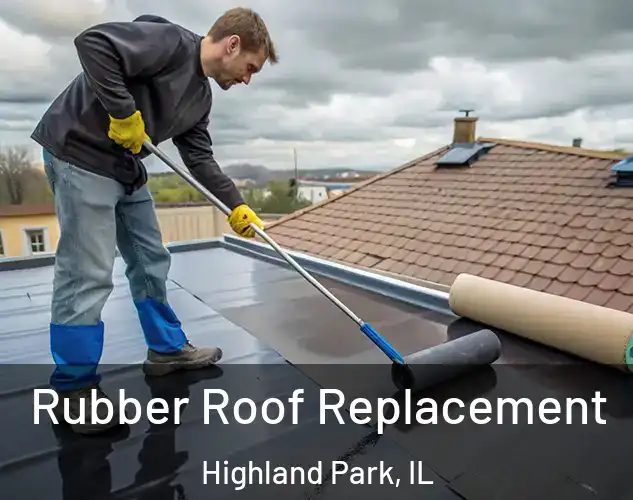  Rubber Roof Replacement Highland Park, IL